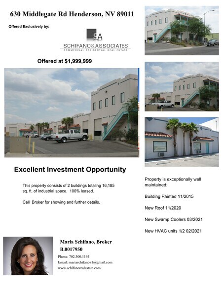 More Photos Of 628-630 Middlegate Rd, Henderson Warehouse For Lease