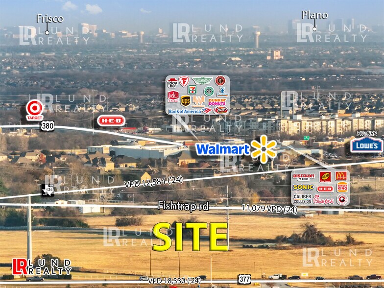 More Photos Of 65.8 Ac CORNER US-377 & Fishtrap Rd & FM-424, Cross Roads Land For Sale