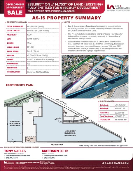 More Photos Of 5100 District Blvd, Vernon Manufacturing For Sale