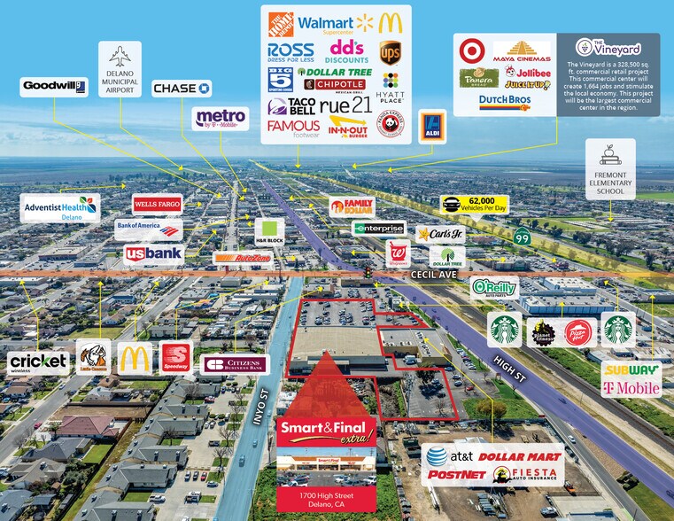 More Photos Of 1700 High St, Delano Supermarket For Sale