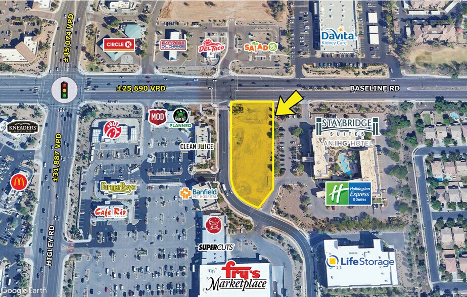 Primary Photo Of ESEC Higley Rd & Baseline Rd, Gilbert Land For Sale