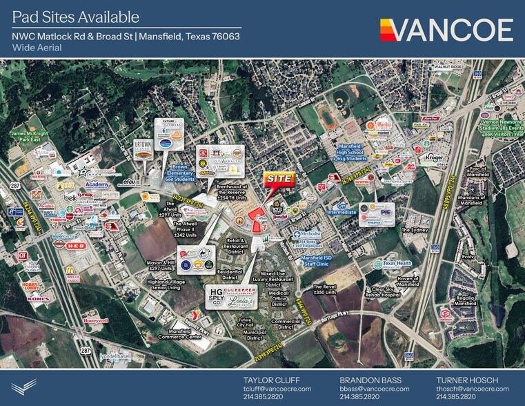 More Photos Of NWC of Matlock Rd & Broad St, Mansfield Land For Lease