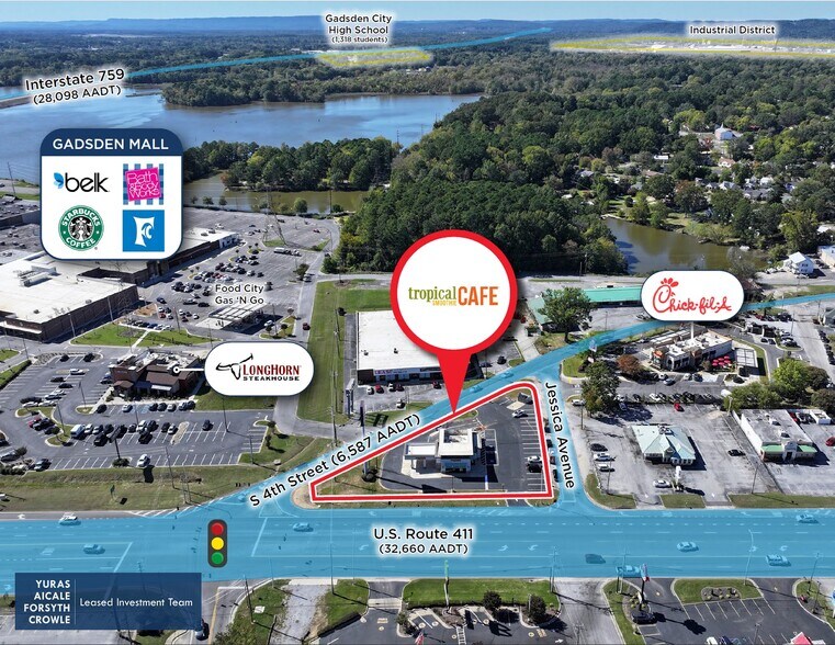 Primary Photo Of 931 Rainbow Dr, Gadsden Fast Food For Sale