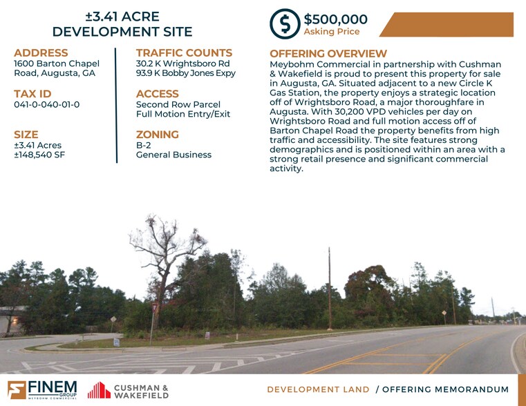 More Photos Of 1600 Barton Chapel Rd, Augusta Land For Sale