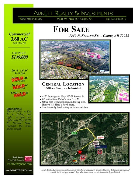More Photos Of Hwy 367, Cabot Land For Sale
