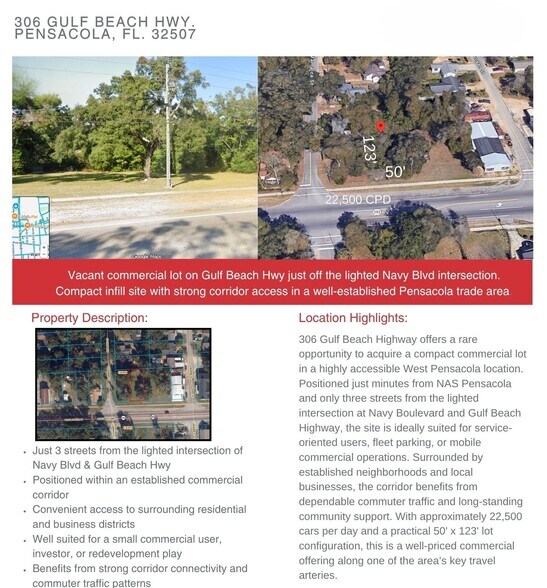 More Photos Of 306 Gulf Beach Hwy, Pensacola Land For Sale
