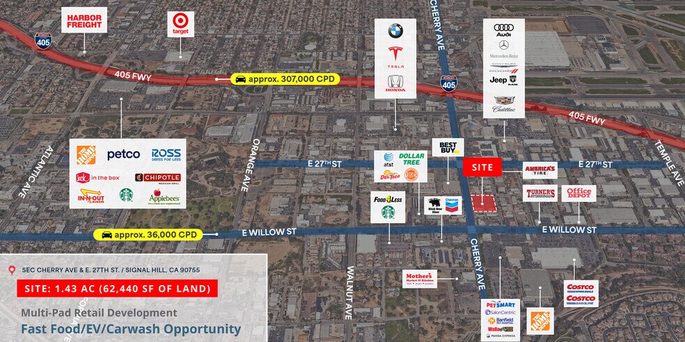 More Photos Of SEC Cherry Ave & E. 27th St., Signal Hill General Retail For Lease