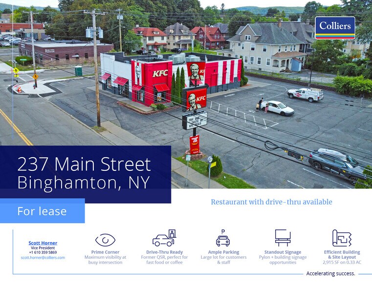 Primary Photo Of 237 Main St, Binghamton Fast Food For Lease