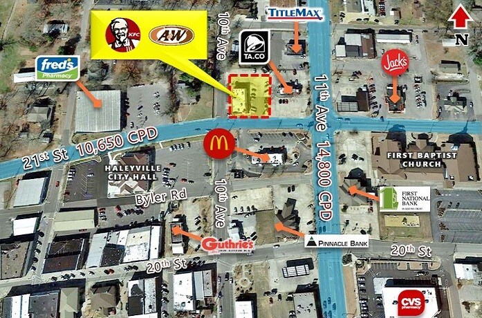 More Photos Of 2105 10th Ave, Haleyville Fast Food For Lease