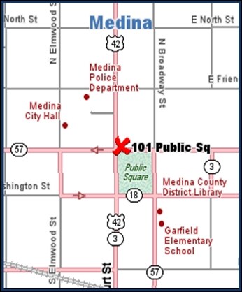 More Photos Of 101 Public Sq, Medina Storefront For Lease