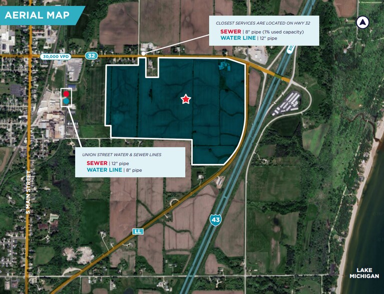 More Photos Of W2141 State Road 32, Cedar Grove Land For Sale