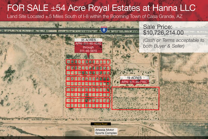 Primary Photo Of Hanna Rd & Palomas Dr, Casa Grande Land For Sale