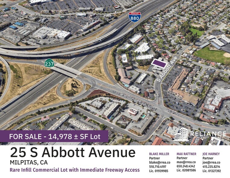 Primary Photo Of 25 S Abbott Ave, Milpitas Land For Sale