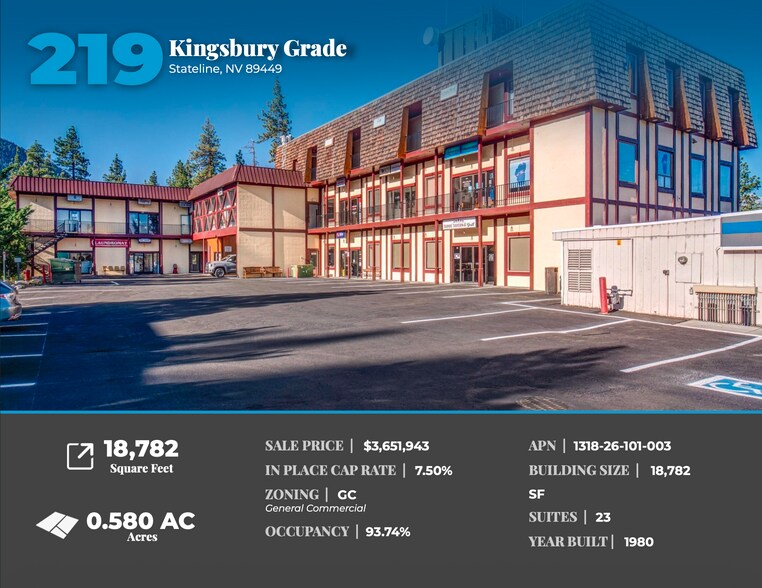 More Photos Of 219 Kingsbury Grade, Stateline Storefront Retail Office For Sale