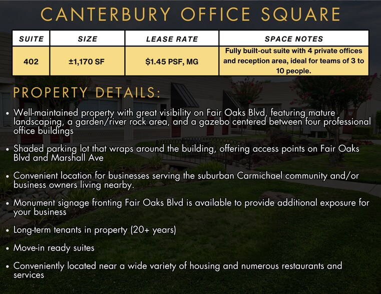 More Photos Of 8300 Fair Oaks Blvd, Carmichael Office For Sale