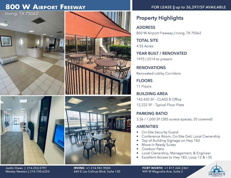 More Photos Of 800 W Airport Fwy, Irving Office For Lease