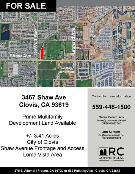Primary Photo Of 8062 Shaw Avenue, Clovis Land For Sale