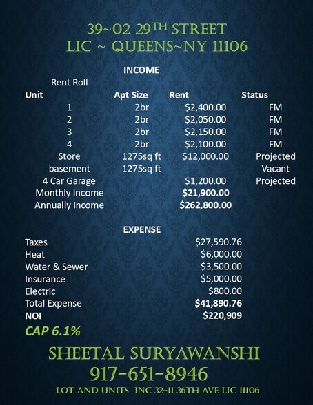 More Photos Of 3902 29th St, Long Island City Storefront Retail Residential For Sale