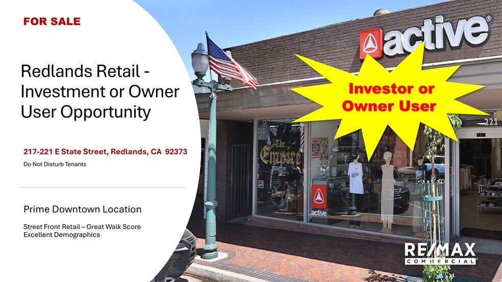 More Photos Of 217-221 E State St, Redlands Storefront Retail Office For Sale