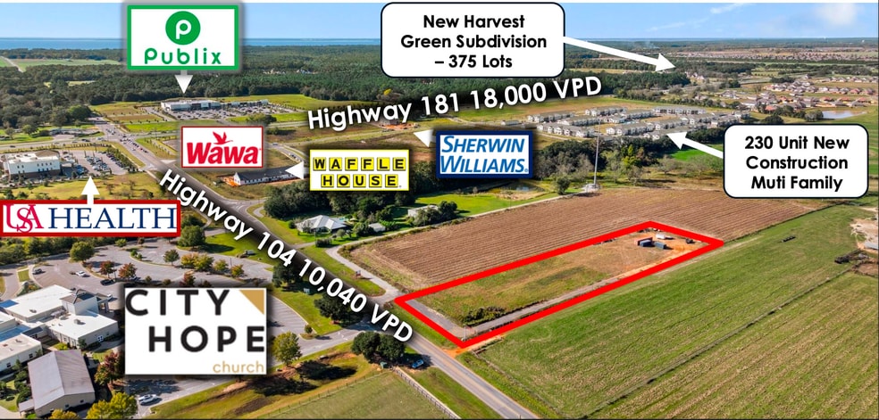 More Photos Of Highway 104 @ Highway 181, Fairhope Land For Sale