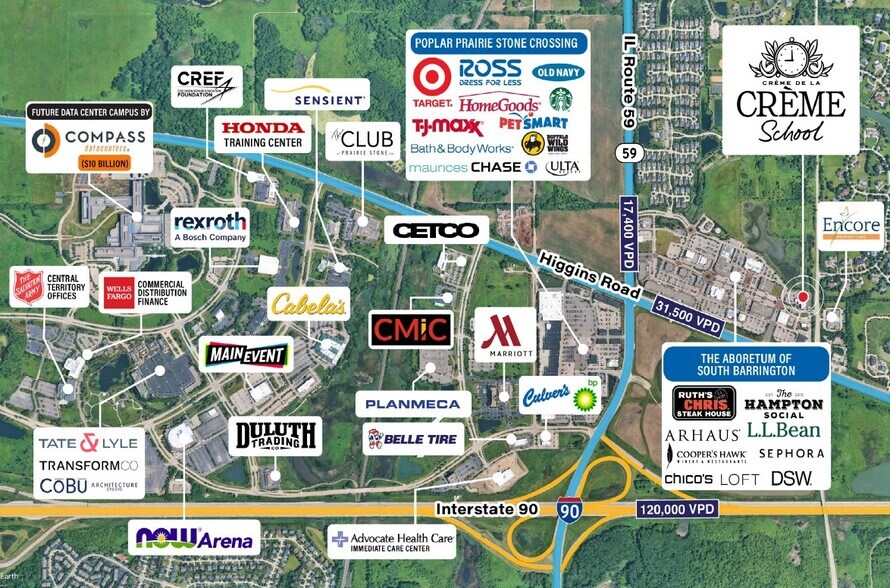 More Photos Of 100 W Higgins Rd, South Barrington Freestanding For Sale