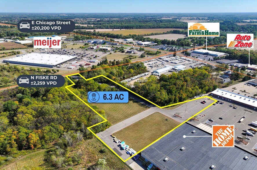 More Photos Of Adj. to 825 E Chicago St, Coldwater Land For Sale