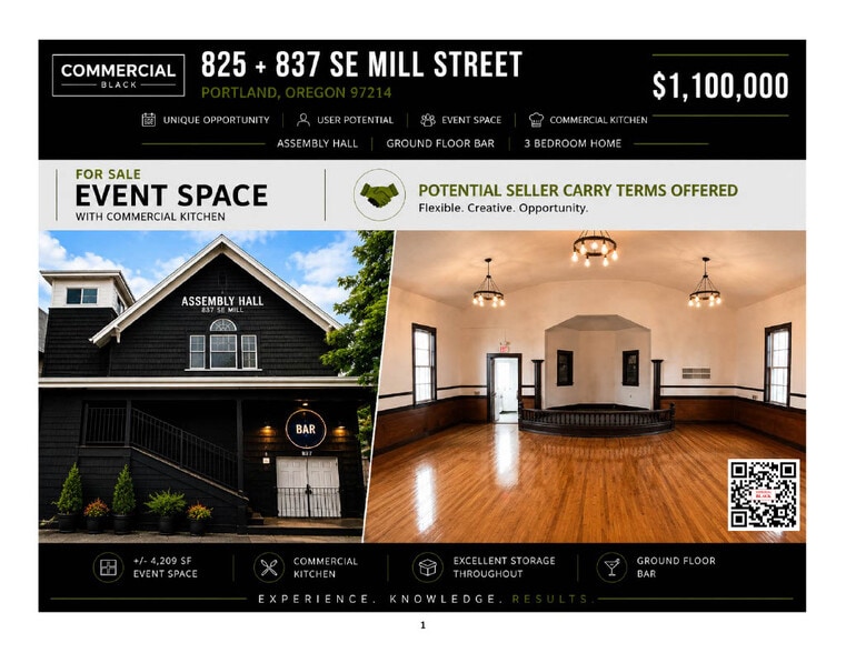 Primary Photo Of 825-837 SE Mill St, Portland Lodge Meeting Hall For Sale