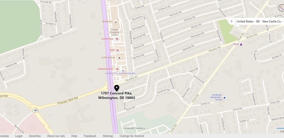 More Photos Of 1707 Concord Pike, Wilmington Storefront Retail Office For Sale