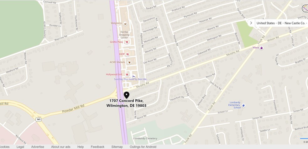 More Photos Of 1707 Concord Pike, Wilmington Storefront Retail Office For Sale