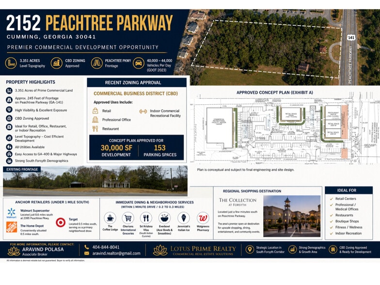 Primary Photo Of 2152 Peachtree Pkwy, Cumming Land For Sale