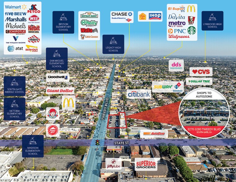 More Photos Of 3280 Tweedy Blvd, Lynwood General Retail For Sale