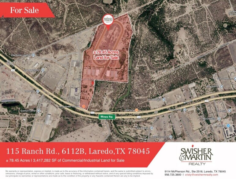 Primary Photo Of 115 Ranch Rd, Laredo Land For Sale
