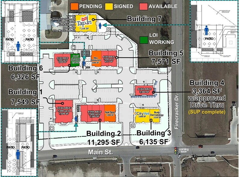 More Photos Of The Corner on Main, Buda Restaurant For Lease