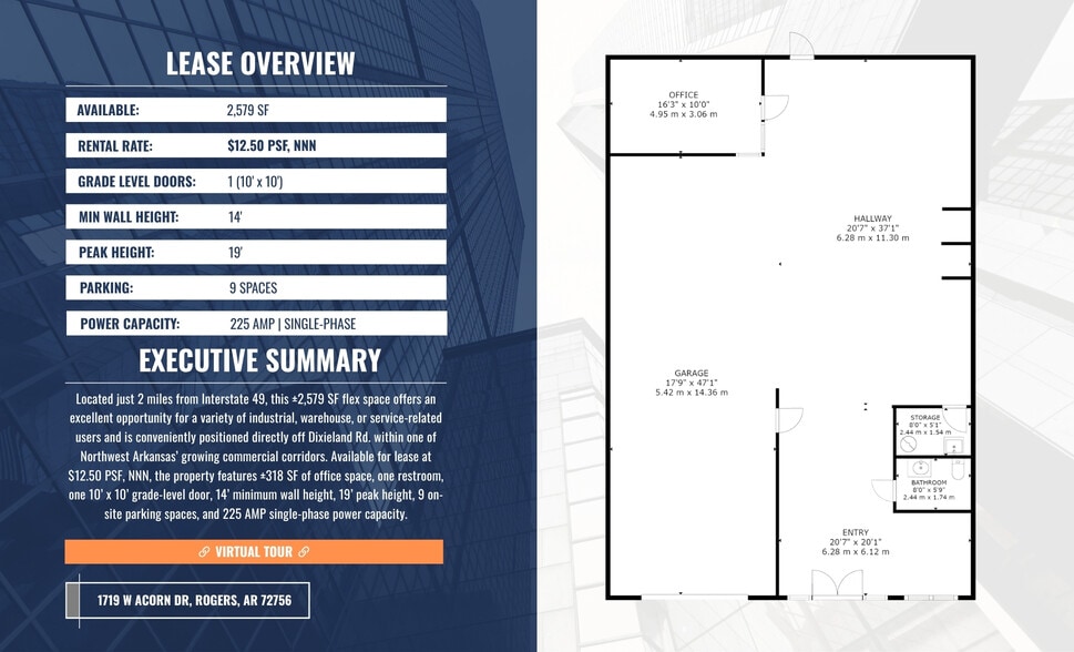 More Photos Of 1719 Acorn Dr, Rogers Warehouse For Lease