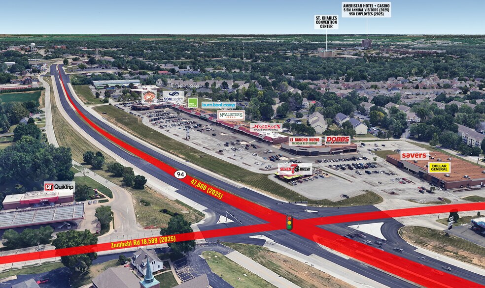 Primary Photo Of 1552-1652 Country Club Plaza Dr, Saint Charles Freestanding For Lease