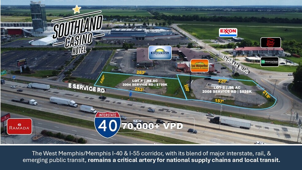 More Photos Of 2008 E North Svc Rd, West Memphis Land For Sale