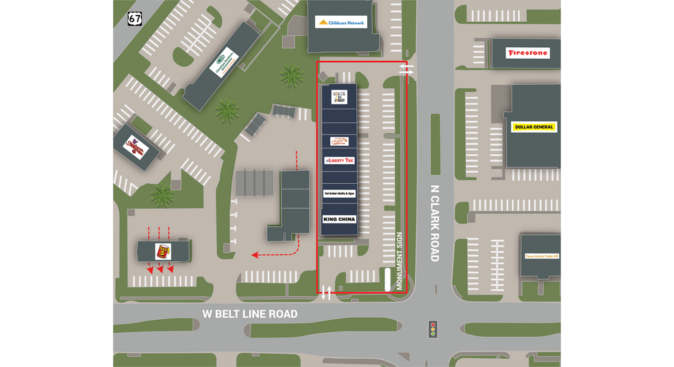 More Photos Of 125 N Clark Rd, Cedar Hill Storefront For Sale