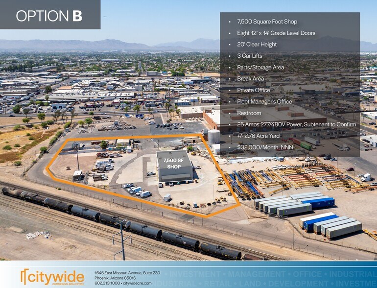 More Photos Of 3750 W Indian School Rd, Phoenix Contractor Storage Yard For Lease