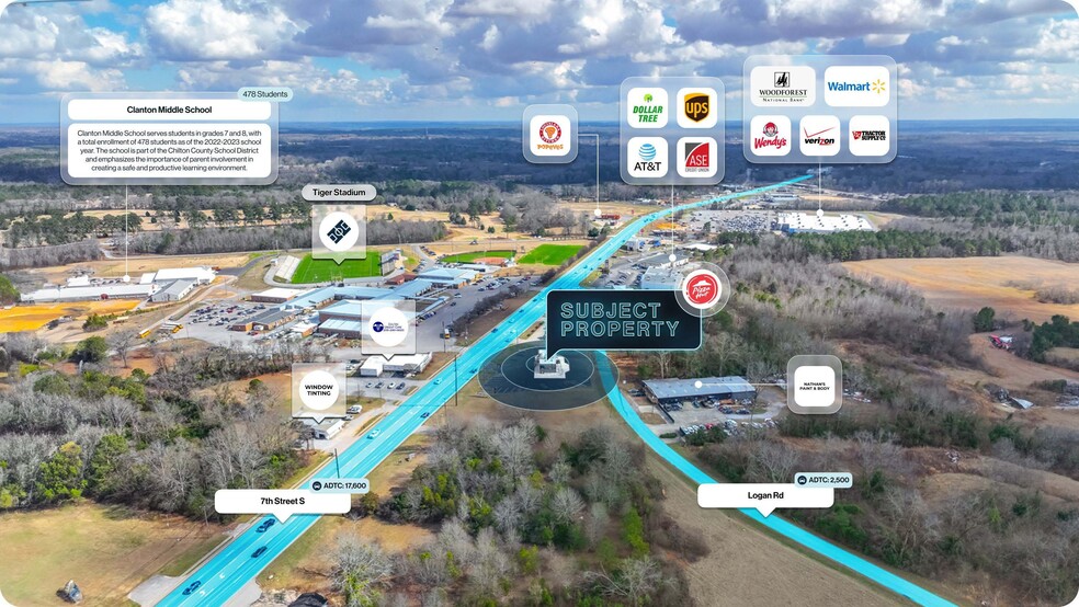 More Photos Of 1211 7th St S, Clanton Fast Food For Sale