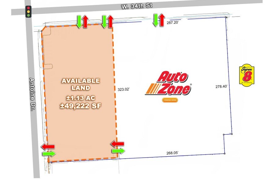 More Photos Of W 34th St. & Antoine Dr., Houston Land For Lease