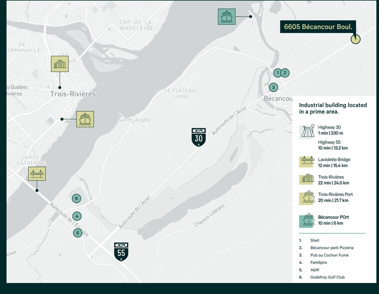 More Photos Of 6605 Boul Boulevard Bécancour, Champlain Industrial For Sale