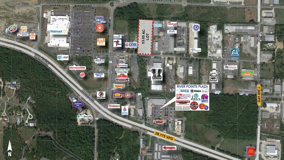 Primary Photo Of 13 Collins Industrial Pl, North Little Rock Land For Sale