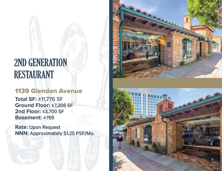 More Photos Of 1139 Glendon Ave, Los Angeles Restaurant For Lease