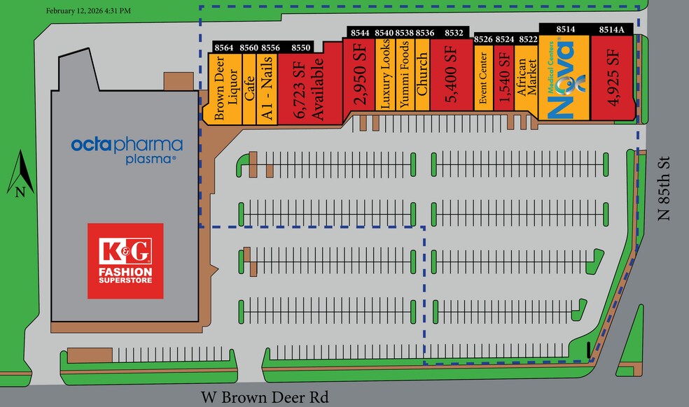 More Photos Of 8514-8564 W Brown Deer Rd, Milwaukee Unknown For Lease