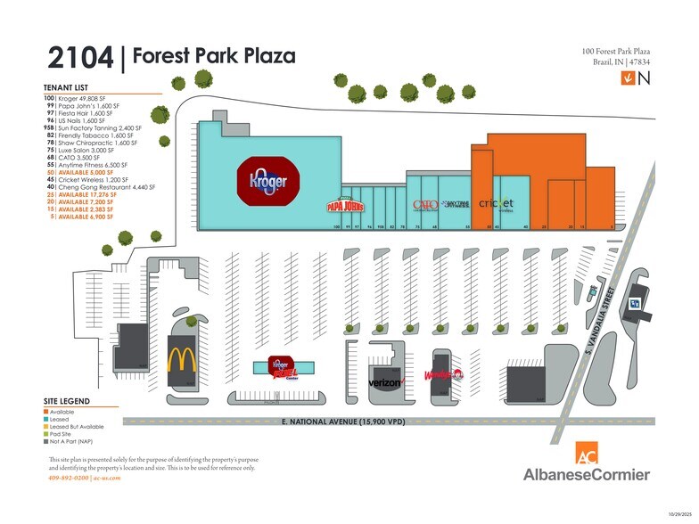 More Photos Of 825 E National Ave, Brazil Unknown For Lease