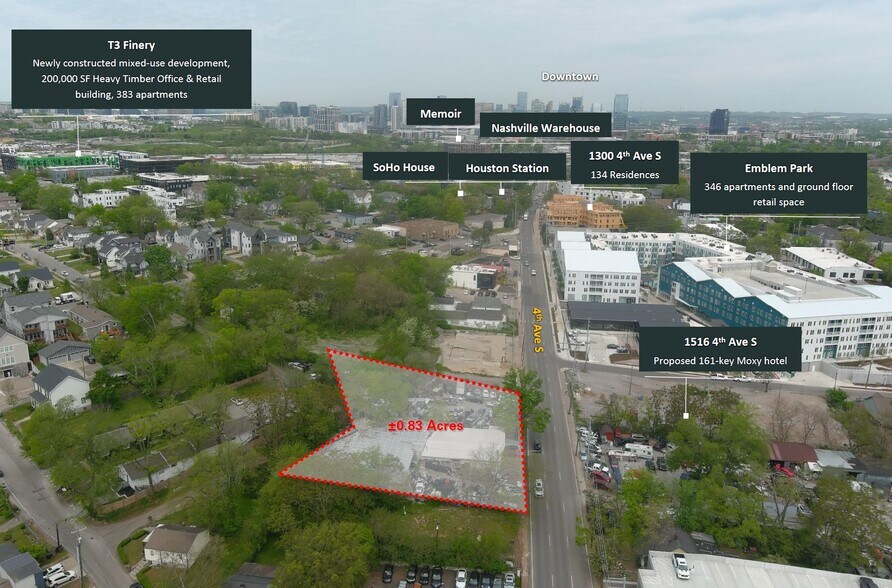 More Photos Of 1509-1511 4th S ave, Nashville Land For Sale