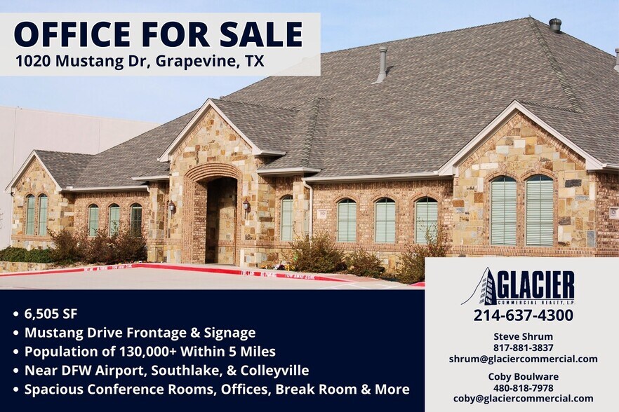 Primary Photo Of 1020 Mustang Dr, Grapevine Office For Sale