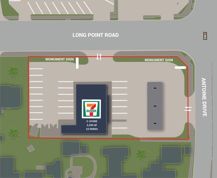 More Photos Of 7411 Long Point Road, Houston Convenience Store For Lease