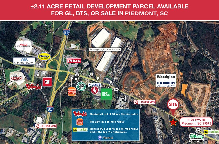 Primary Photo Of 1135 SC-86, Piedmont Land For Sale