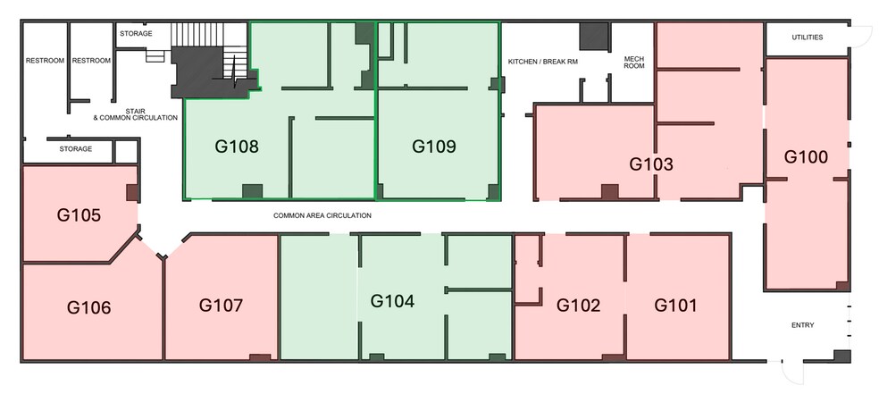 More Photos Of 100-102 W Oak St, Denton Office For Lease